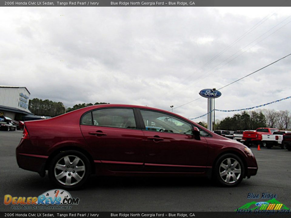 2006 Honda Civic LX Sedan Tango Red Pearl / Ivory Photo #6