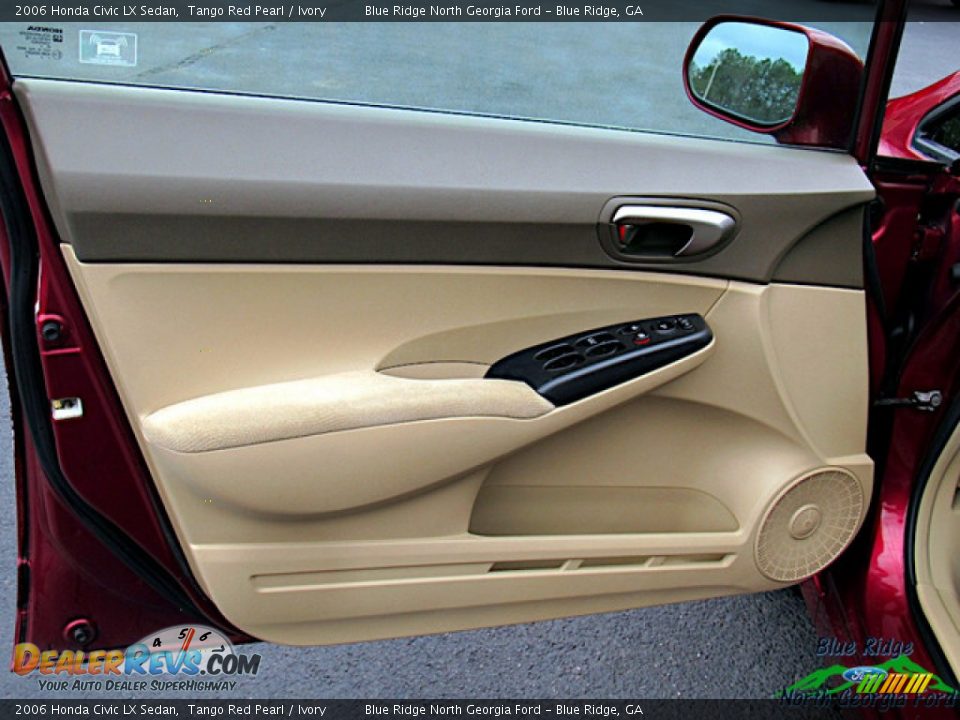 2006 Honda Civic LX Sedan Tango Red Pearl / Ivory Photo #9