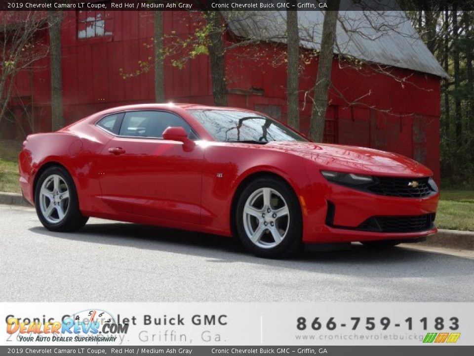 2019 Chevrolet Camaro LT Coupe Red Hot / Medium Ash Gray Photo #1