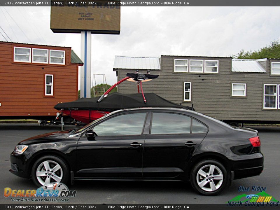 2012 Volkswagen Jetta TDI Sedan Black / Titan Black Photo #2