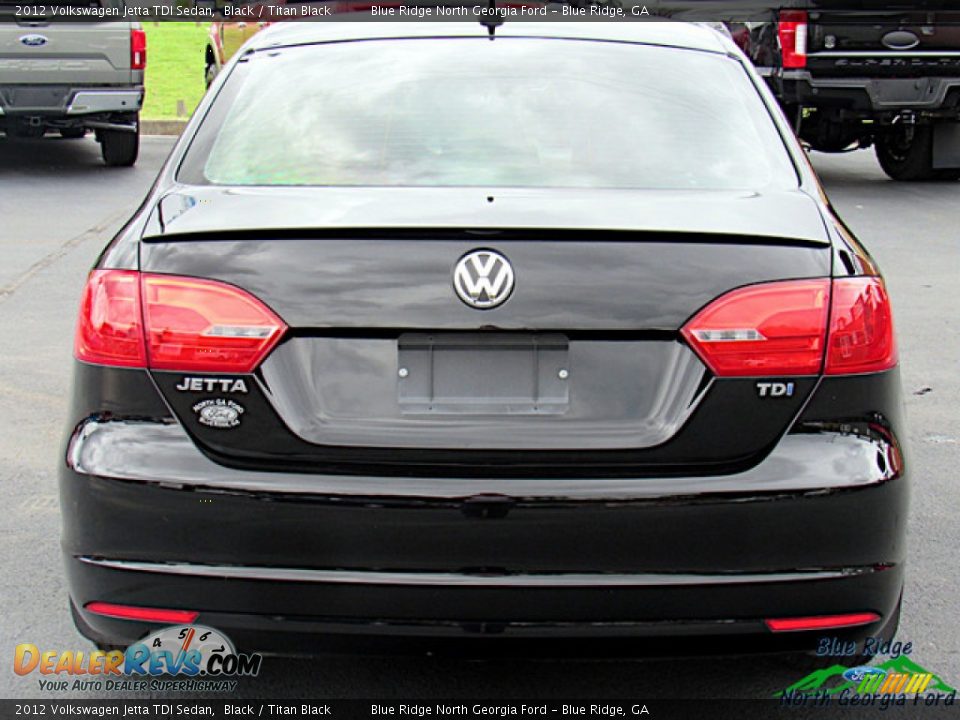 2012 Volkswagen Jetta TDI Sedan Black / Titan Black Photo #4