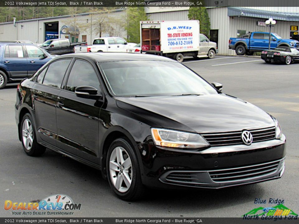 2012 Volkswagen Jetta TDI Sedan Black / Titan Black Photo #7