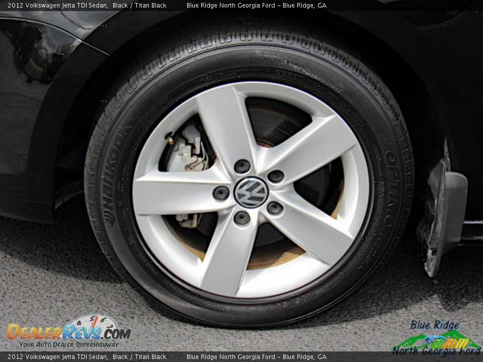 2012 Volkswagen Jetta TDI Sedan Black / Titan Black Photo #9