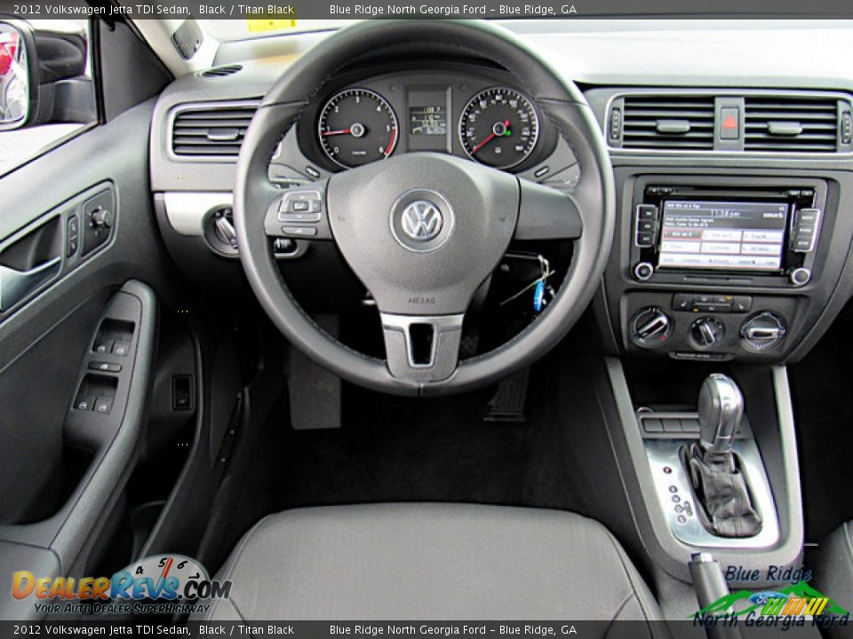 2012 Volkswagen Jetta TDI Sedan Black / Titan Black Photo #13