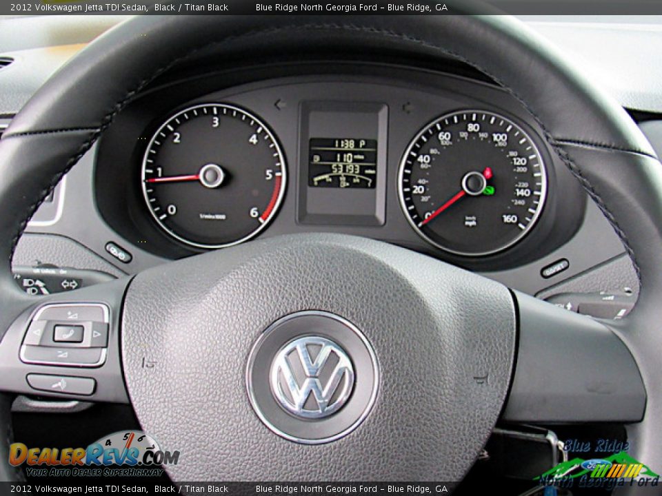 2012 Volkswagen Jetta TDI Sedan Black / Titan Black Photo #16