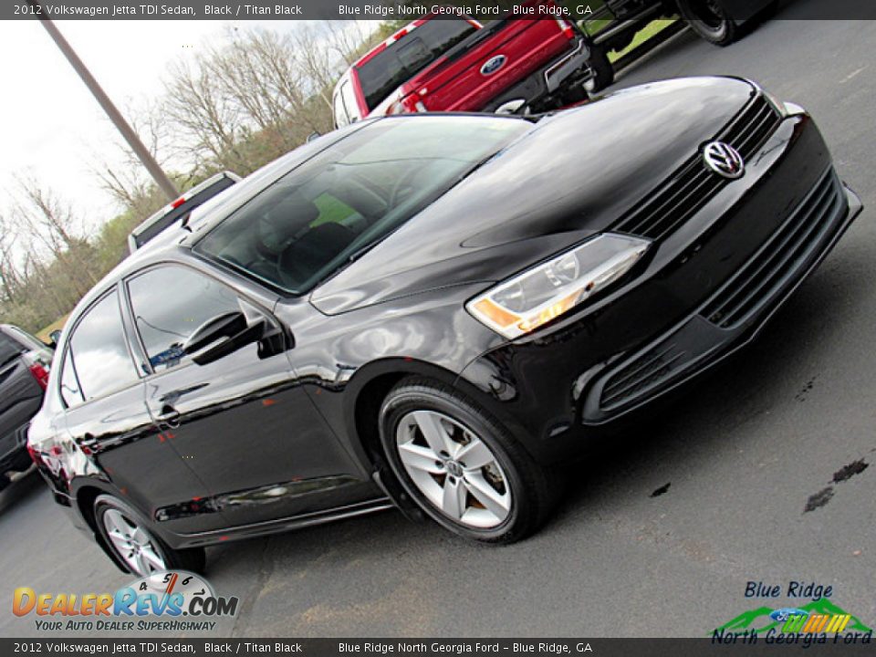 2012 Volkswagen Jetta TDI Sedan Black / Titan Black Photo #29