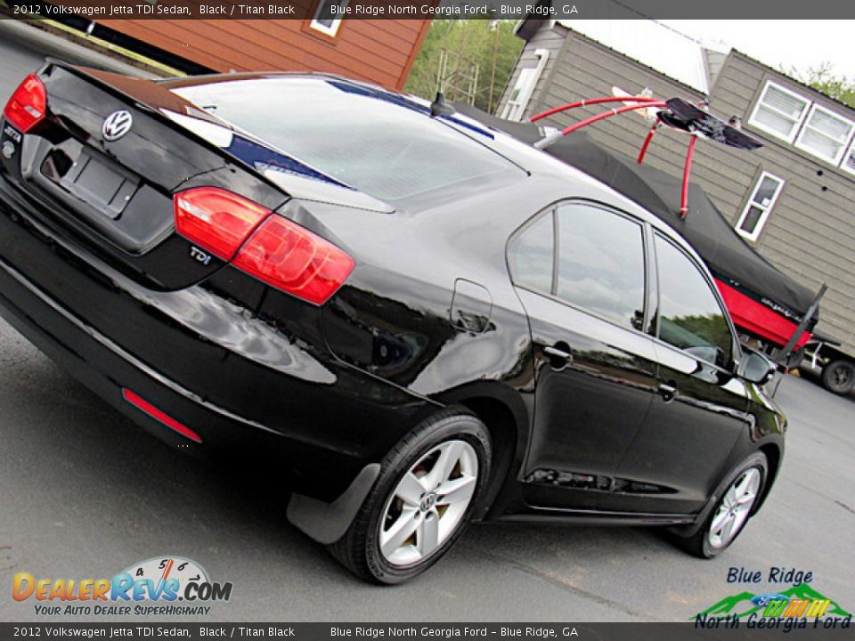 2012 Volkswagen Jetta TDI Sedan Black / Titan Black Photo #30