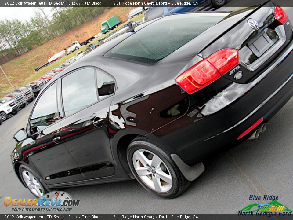 2012 Volkswagen Jetta TDI Sedan Black / Titan Black Photo #31