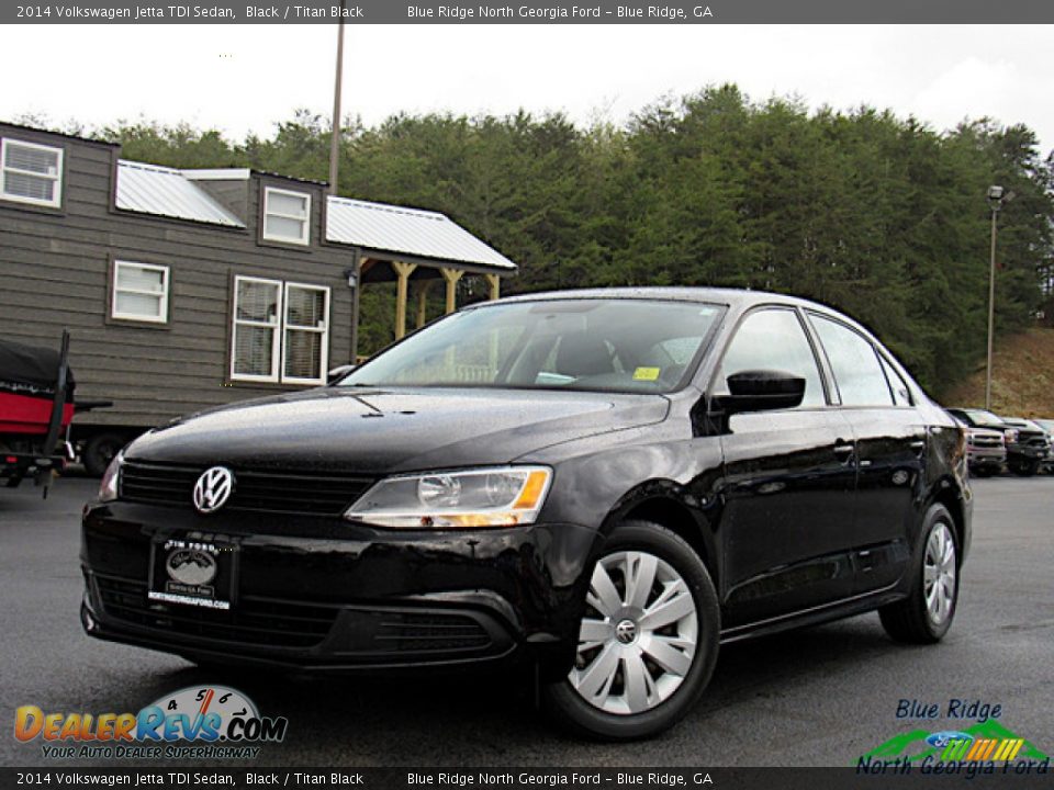 2014 Volkswagen Jetta TDI Sedan Black / Titan Black Photo #1