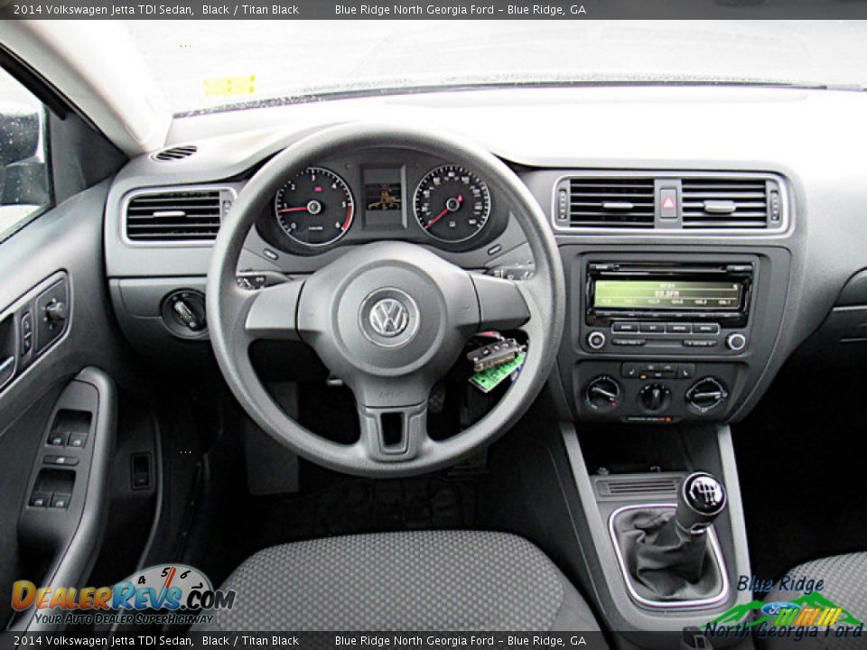 2014 Volkswagen Jetta TDI Sedan Black / Titan Black Photo #14