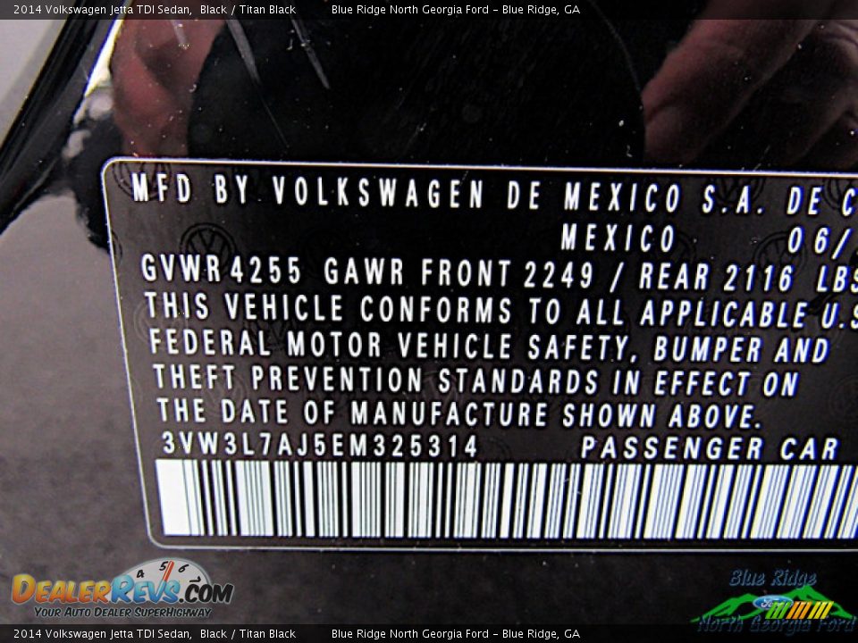 2014 Volkswagen Jetta TDI Sedan Black / Titan Black Photo #24