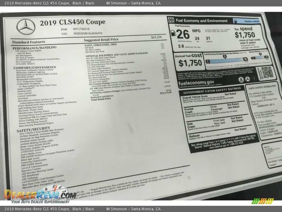 2019 Mercedes-Benz CLS 450 Coupe Black / Black Photo #10