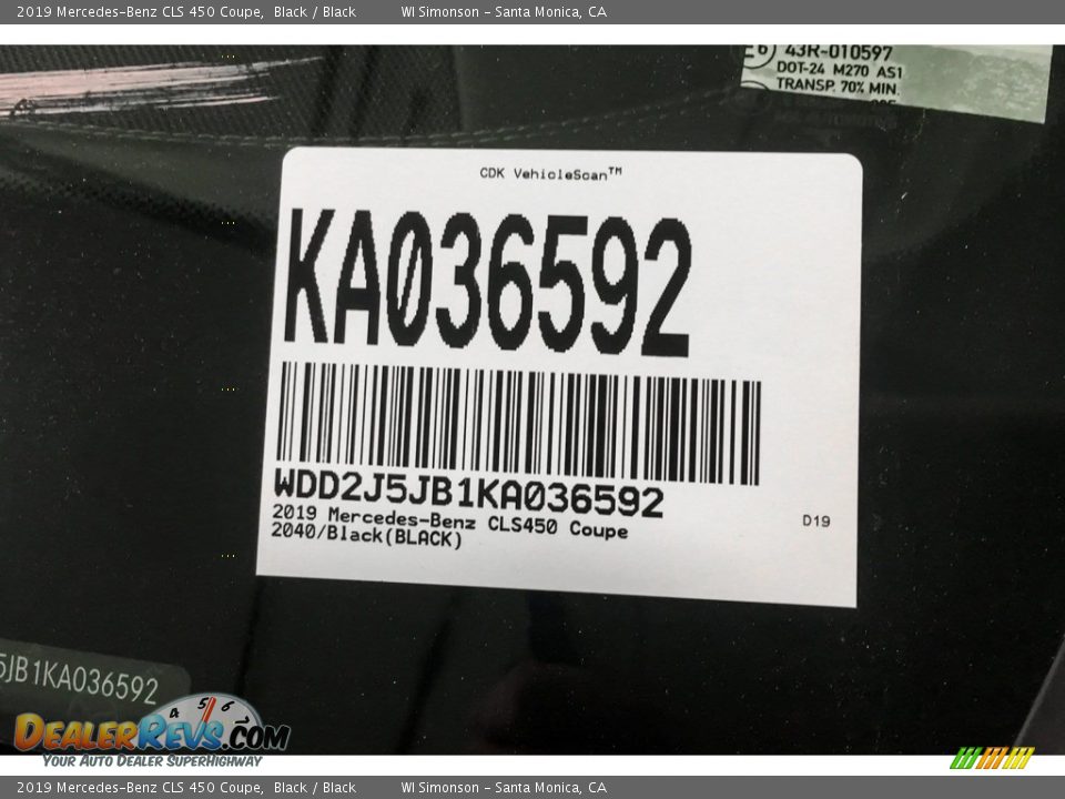 2019 Mercedes-Benz CLS 450 Coupe Black / Black Photo #11
