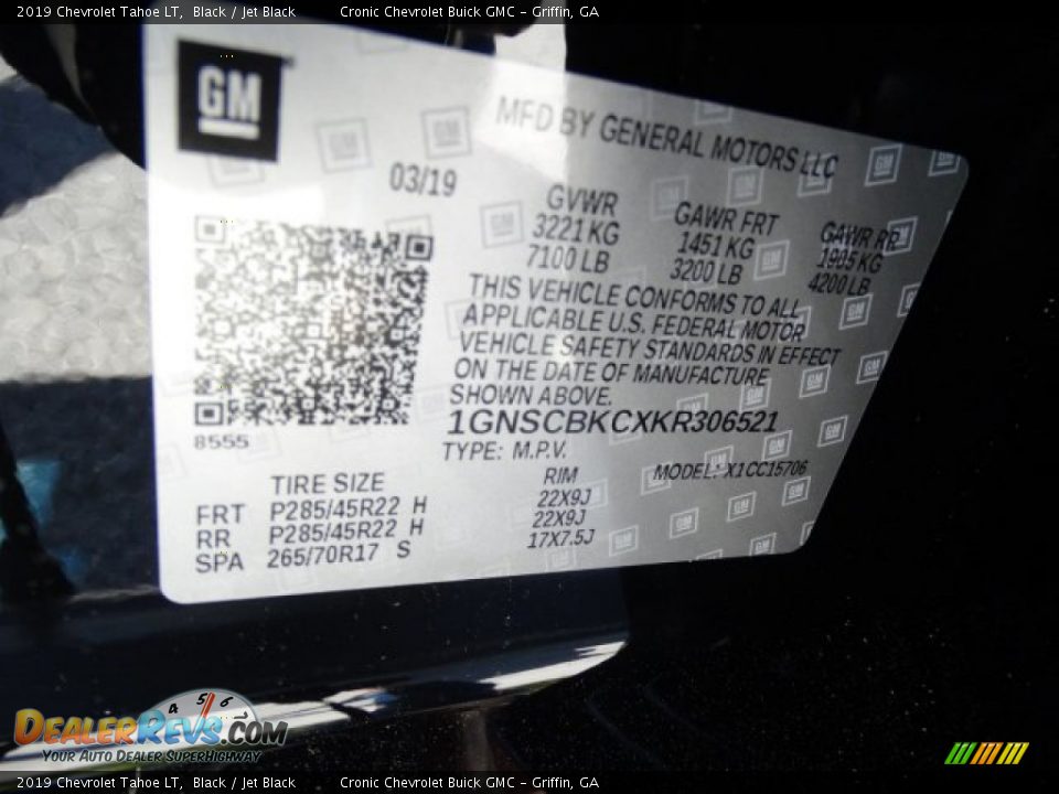 2019 Chevrolet Tahoe LT Black / Jet Black Photo #32