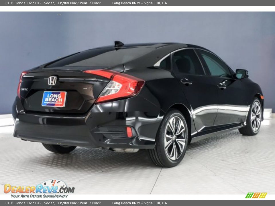 2016 Honda Civic EX-L Sedan Crystal Black Pearl / Black Photo #17