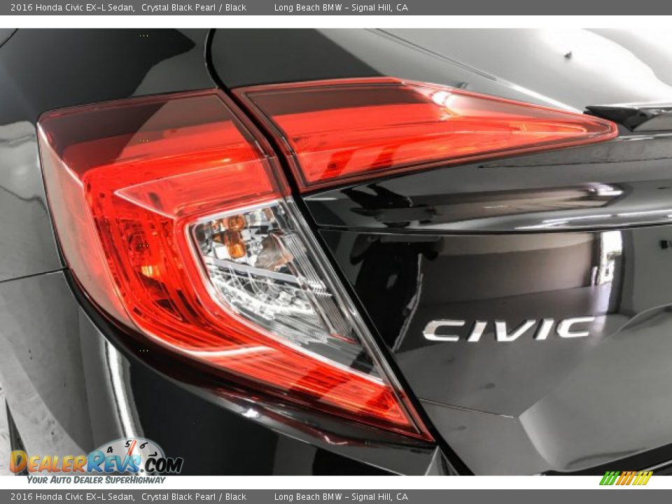 2016 Honda Civic EX-L Sedan Crystal Black Pearl / Black Photo #25