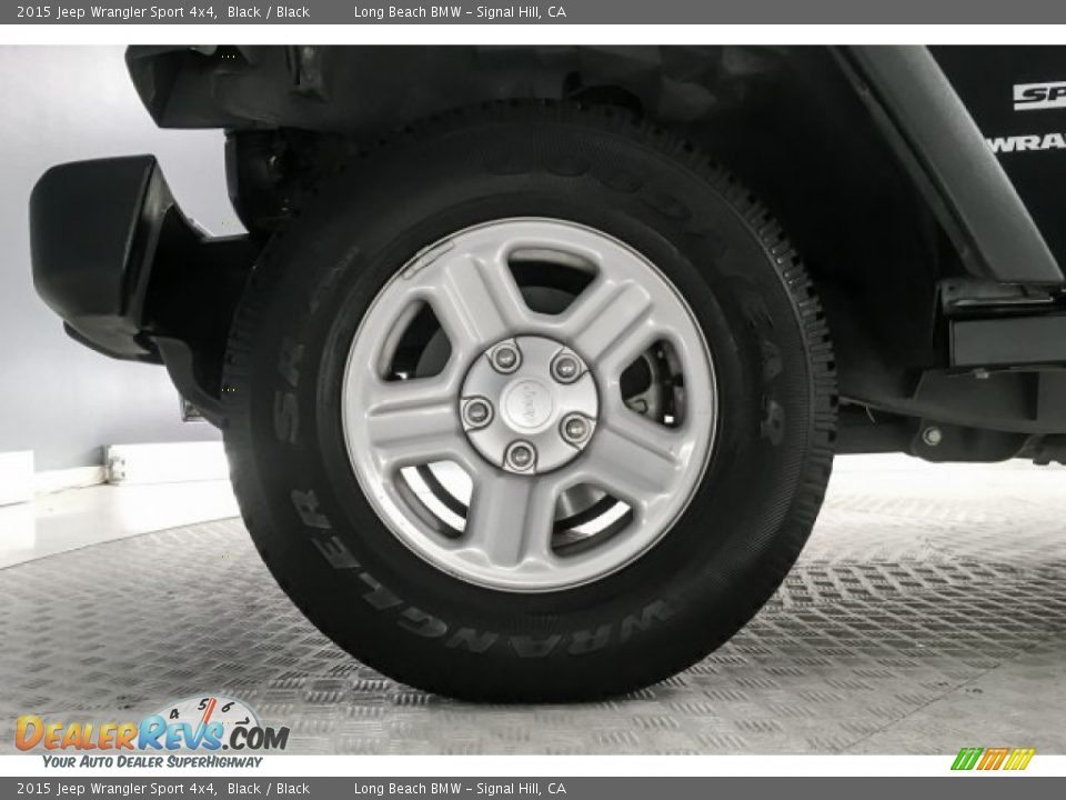 2015 Jeep Wrangler Sport 4x4 Black / Black Photo #7