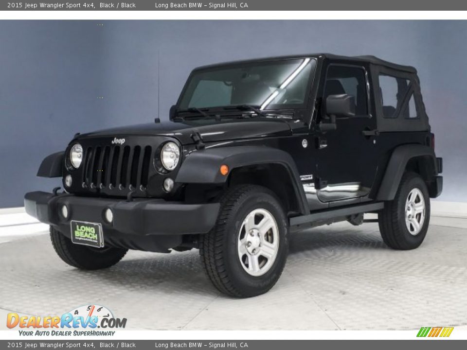 2015 Jeep Wrangler Sport 4x4 Black / Black Photo #11