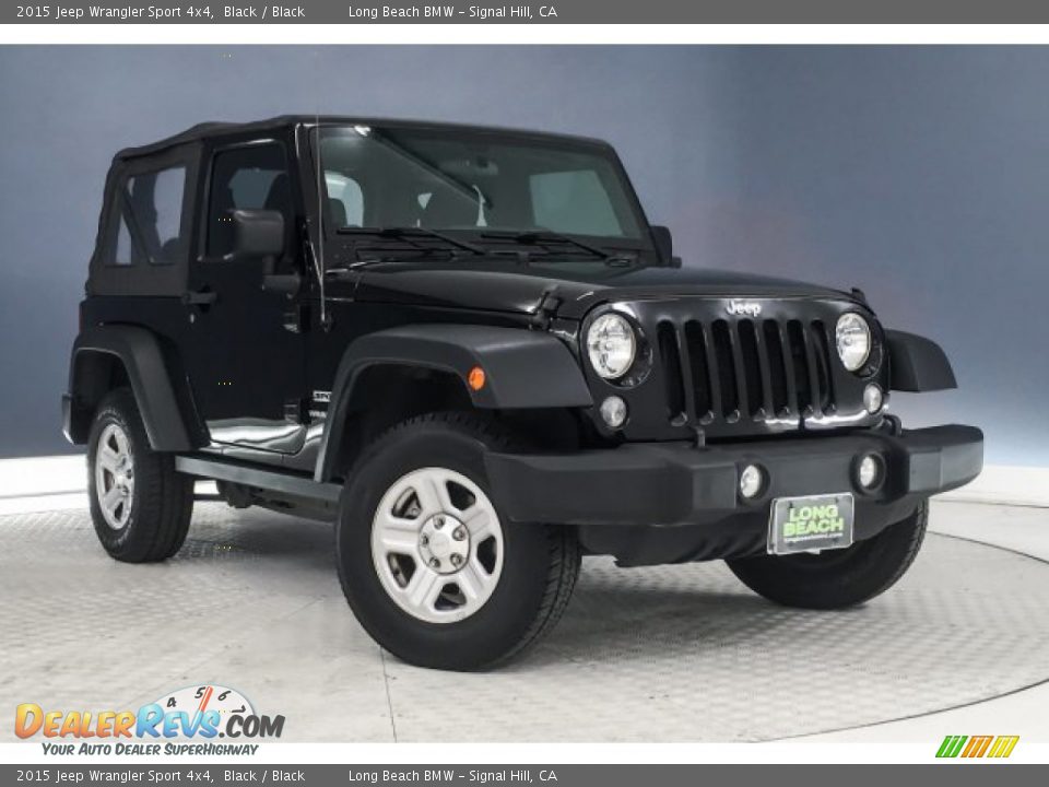 2015 Jeep Wrangler Sport 4x4 Black / Black Photo #13