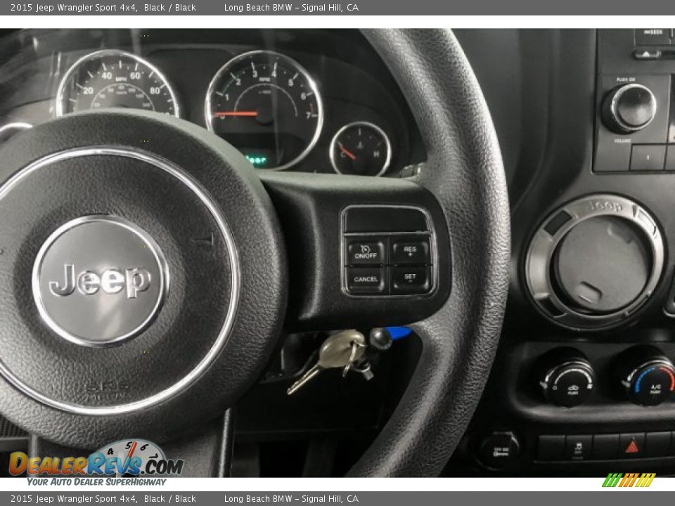 2015 Jeep Wrangler Sport 4x4 Black / Black Photo #17