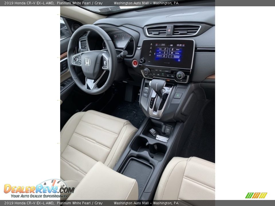 2019 Honda CR-V EX-L AWD Platinum White Pearl / Gray Photo #29