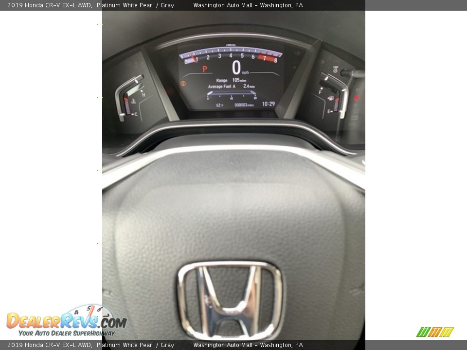 2019 Honda CR-V EX-L AWD Platinum White Pearl / Gray Photo #32