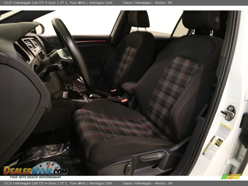 2015 Volkswagen Golf GTI 4-Door 2.0T S Pure White / Interlagos Cloth Photo #5