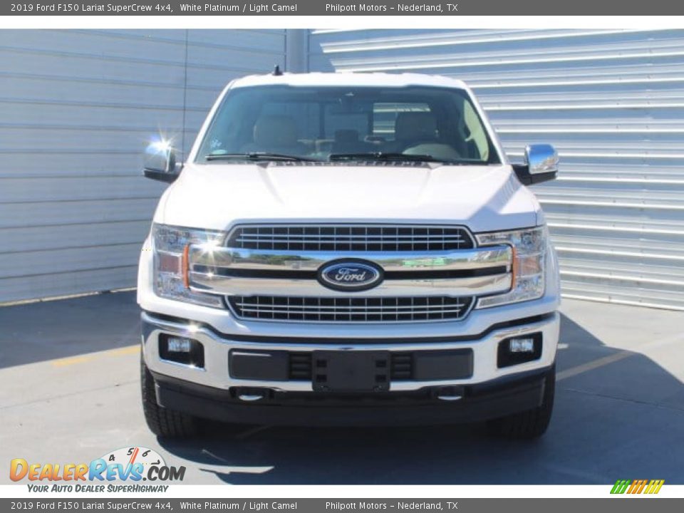 2019 Ford F150 Lariat SuperCrew 4x4 White Platinum / Light Camel Photo #3