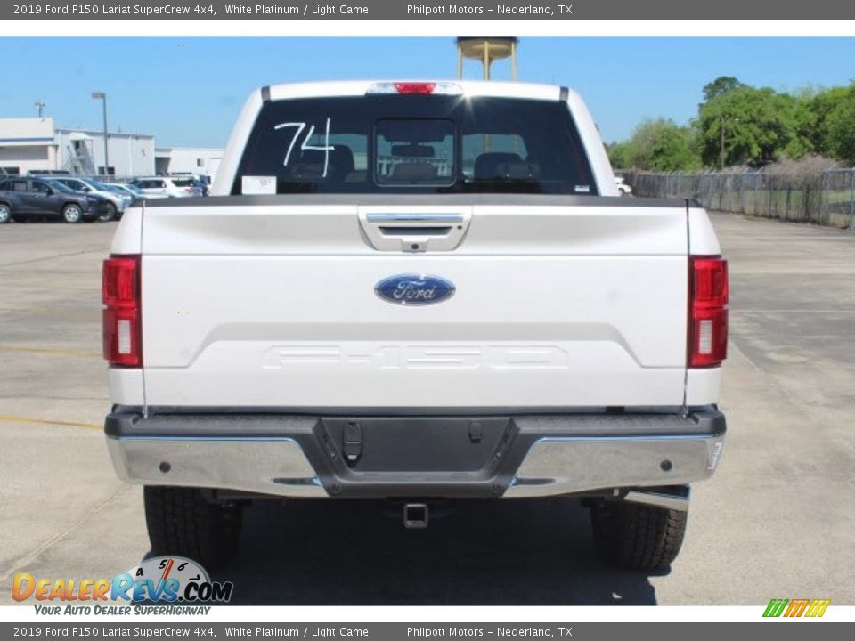 2019 Ford F150 Lariat SuperCrew 4x4 White Platinum / Light Camel Photo #7