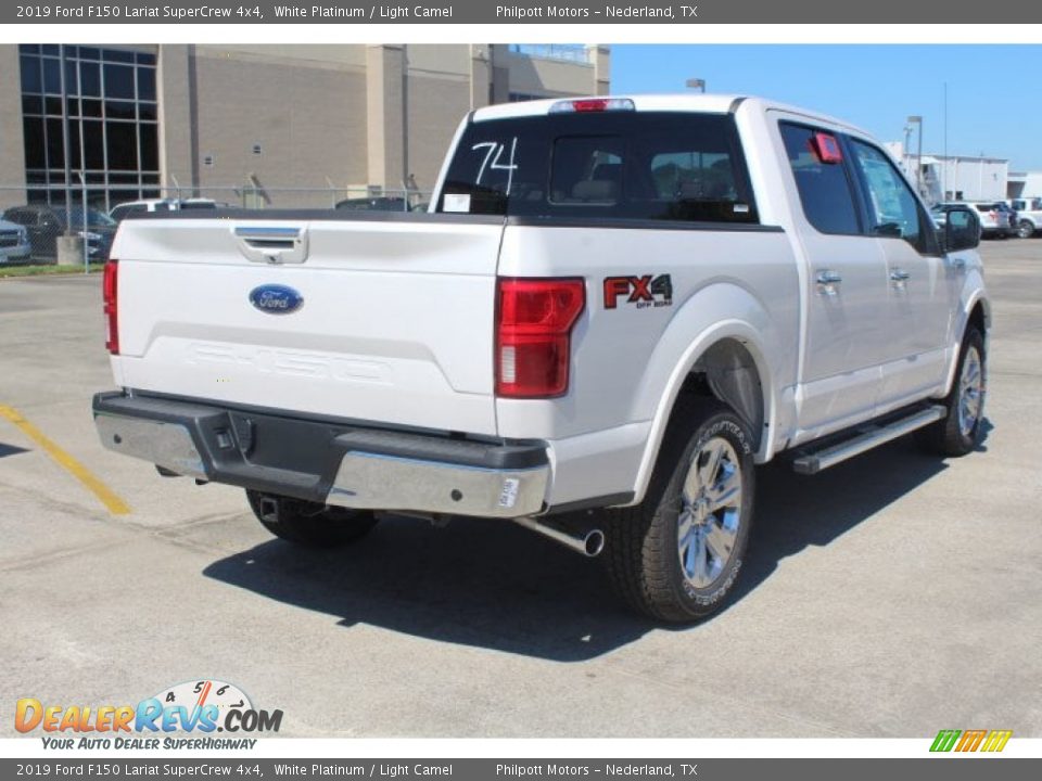 2019 Ford F150 Lariat SuperCrew 4x4 White Platinum / Light Camel Photo #8