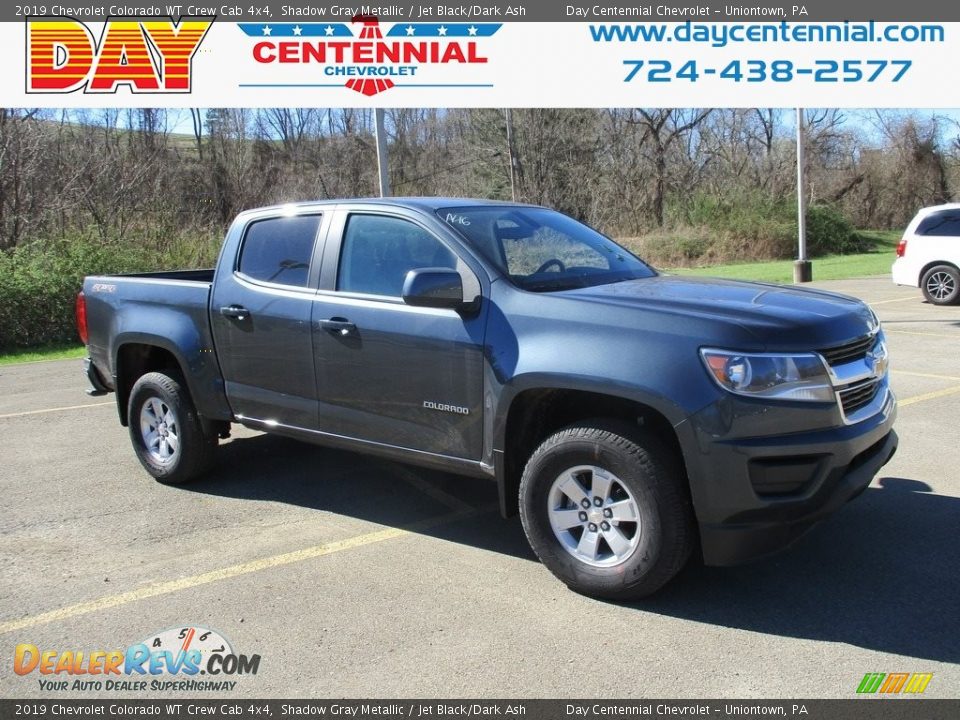 2019 Chevrolet Colorado WT Crew Cab 4x4 Shadow Gray Metallic / Jet Black/Dark Ash Photo #1