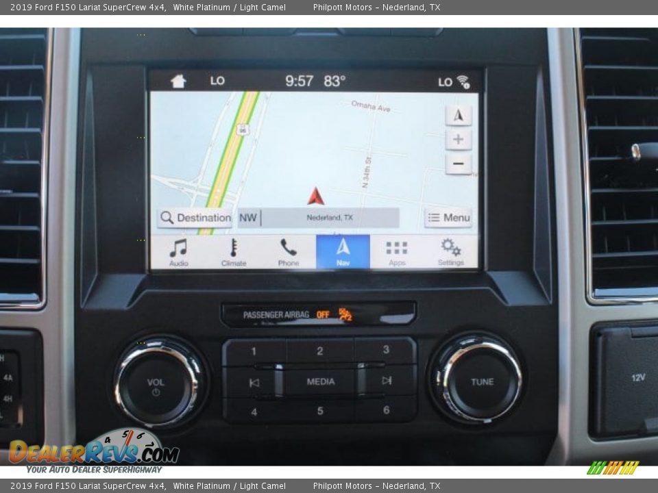 2019 Ford F150 Lariat SuperCrew 4x4 White Platinum / Light Camel Photo #12