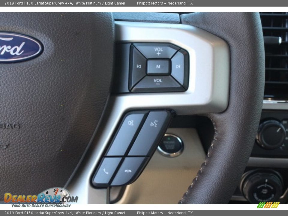 2019 Ford F150 Lariat SuperCrew 4x4 White Platinum / Light Camel Photo #17