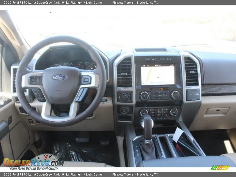 2019 Ford F150 Lariat SuperCrew 4x4 White Platinum / Light Camel Photo #20