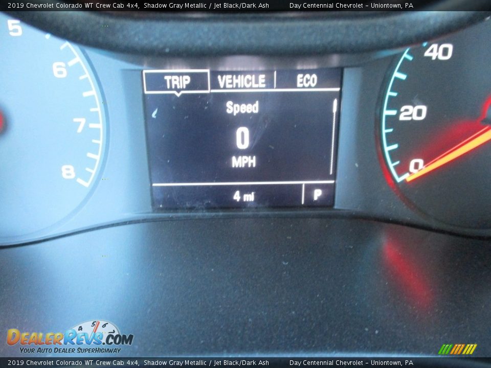 2019 Chevrolet Colorado WT Crew Cab 4x4 Shadow Gray Metallic / Jet Black/Dark Ash Photo #20