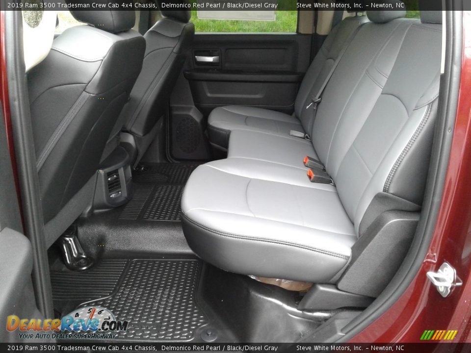 Rear Seat of 2019 Ram 3500 Tradesman Crew Cab 4x4 Chassis Photo #13