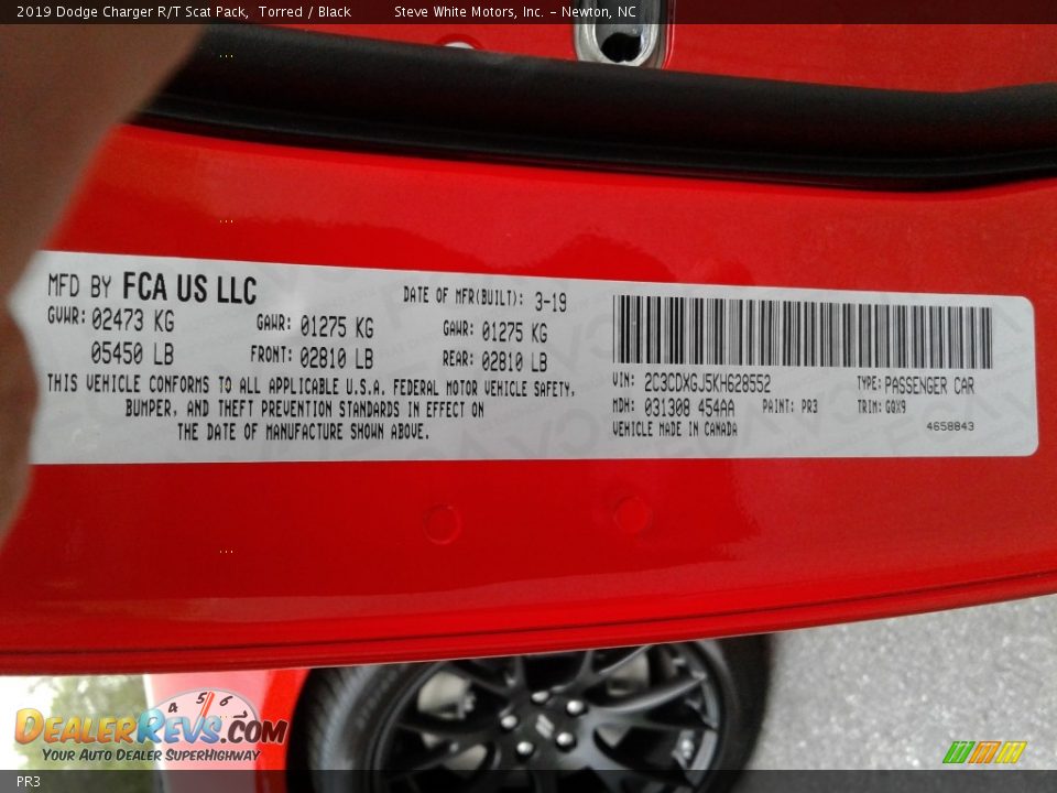 Dodge Color Code PR3 Torred