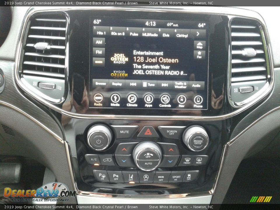 2019 Jeep Grand Cherokee Summit 4x4 Diamond Black Crystal Pearl / Brown Photo #16