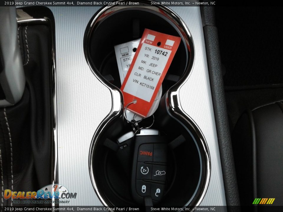 2019 Jeep Grand Cherokee Summit 4x4 Diamond Black Crystal Pearl / Brown Photo #22