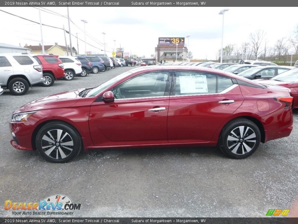 2019 Nissan Altima SV AWD Scarlet Ember Tintcoat / Charcoal Photo #7