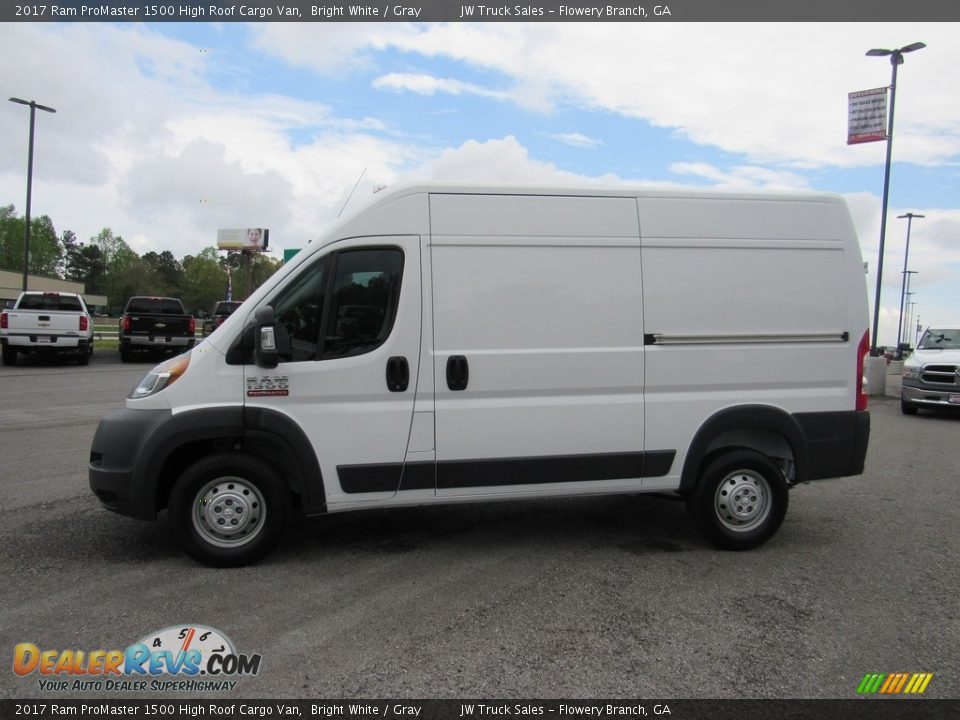 2017 Ram ProMaster 1500 High Roof Cargo Van Bright White / Gray Photo #2