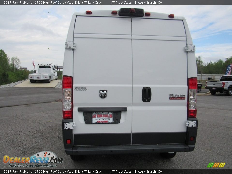 2017 Ram ProMaster 1500 High Roof Cargo Van Bright White / Gray Photo #4