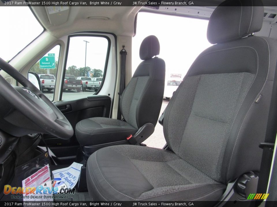 2017 Ram ProMaster 1500 High Roof Cargo Van Bright White / Gray Photo #20