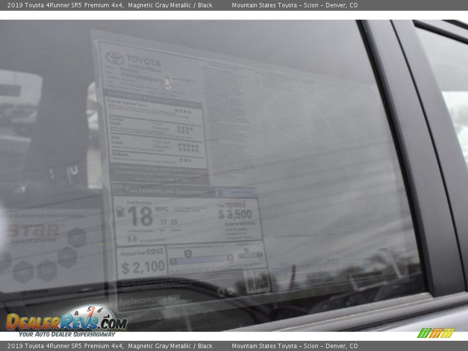 2019 Toyota 4Runner SR5 Premium 4x4 Magnetic Gray Metallic / Black Photo #11