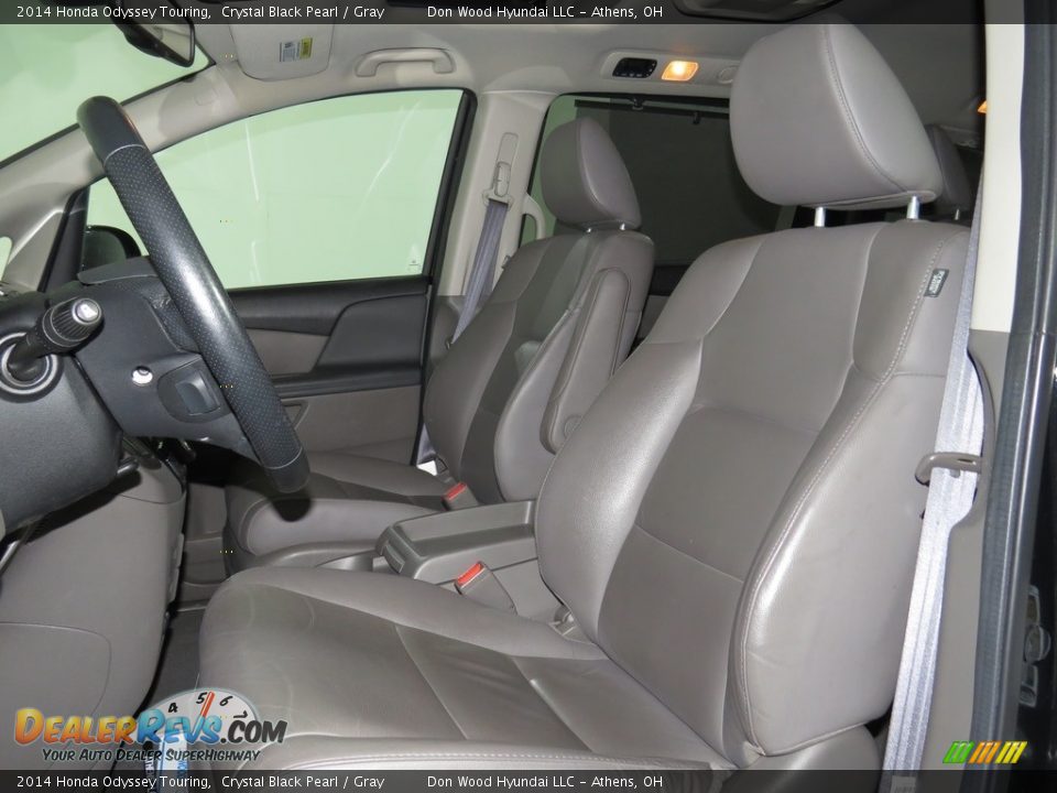 2014 Honda Odyssey Touring Crystal Black Pearl / Gray Photo #12