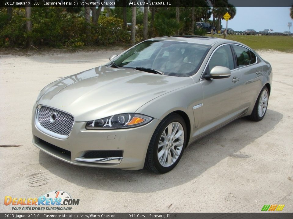 2013 Jaguar XF 3.0 Cashmere Metallic / Ivory/Warm Charcoal Photo #3