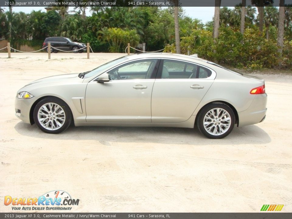 2013 Jaguar XF 3.0 Cashmere Metallic / Ivory/Warm Charcoal Photo #4