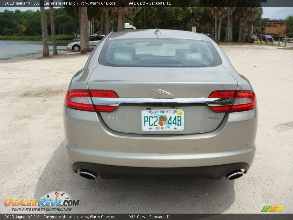 2013 Jaguar XF 3.0 Cashmere Metallic / Ivory/Warm Charcoal Photo #6