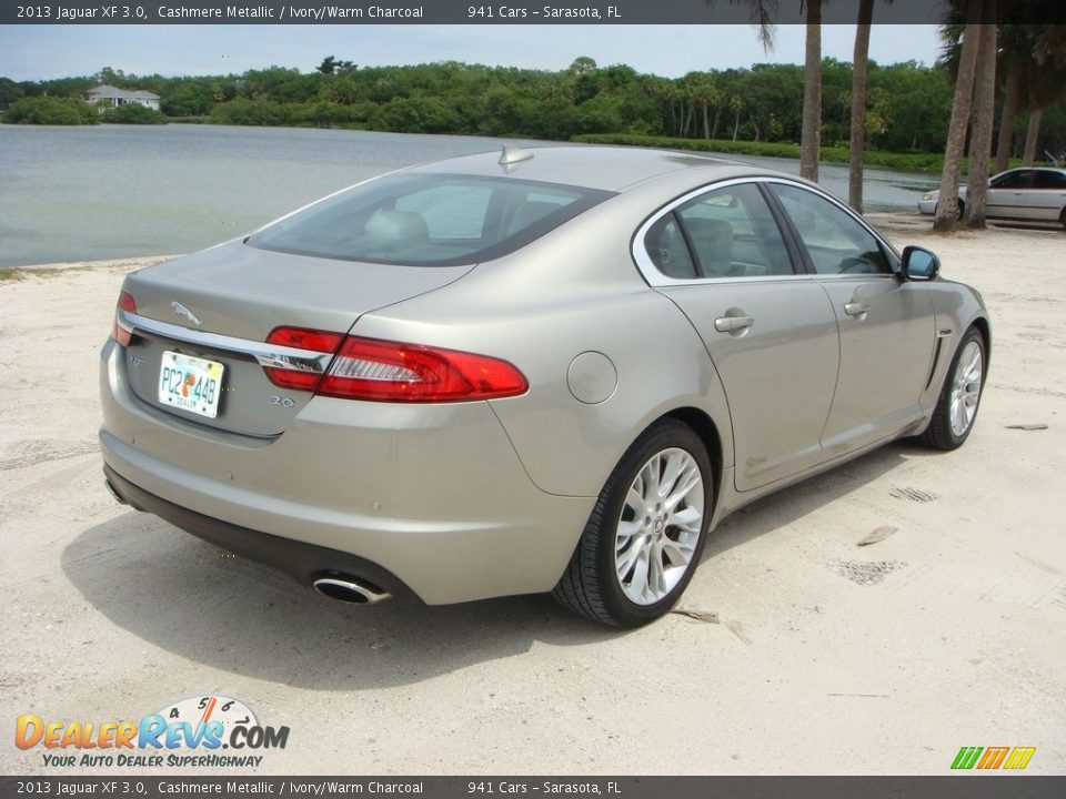 2013 Jaguar XF 3.0 Cashmere Metallic / Ivory/Warm Charcoal Photo #7