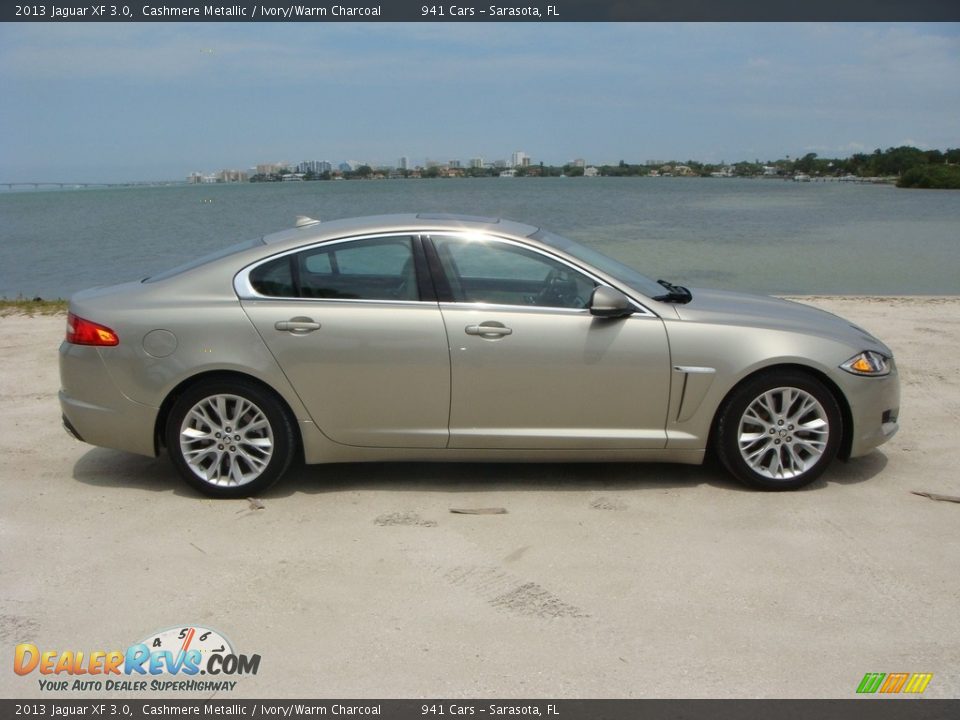 2013 Jaguar XF 3.0 Cashmere Metallic / Ivory/Warm Charcoal Photo #8